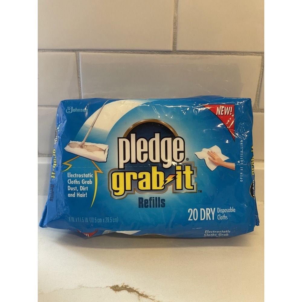 Pledge Grab-It Dry Disposable‎ Cloths 20 Count Electrostatic Dust New Old Stock